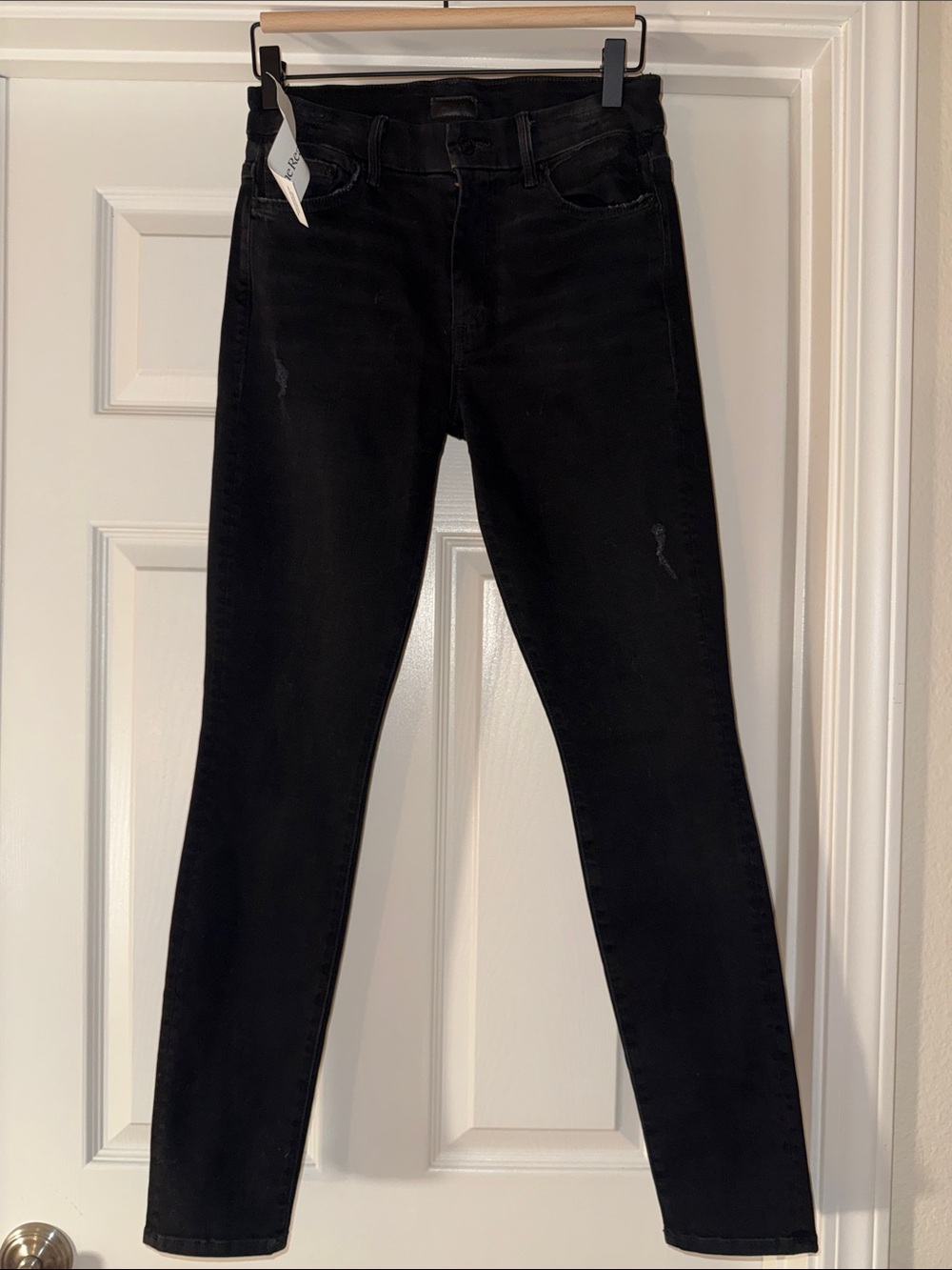 MOTHER Black High-Rise Skinny Jeans - Women